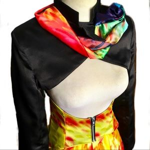 cropped long sleeved jacket